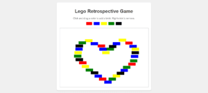 Lego Retro Game Heart Construction with building blocks